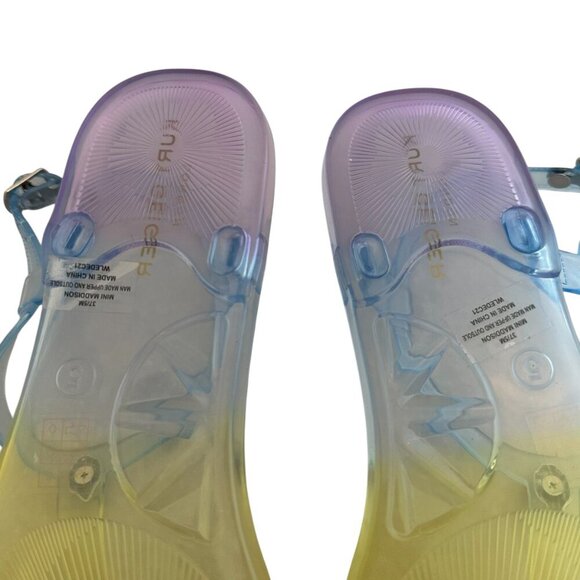 Kurt Geiger Mini Maddison Rainbow Jelly Sandals Ankle Strap Size 5 Big Kids NWOT - Picture 9 of 10